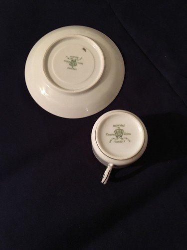 4 Demitasse Cups And Saucers Imperial Crown China White