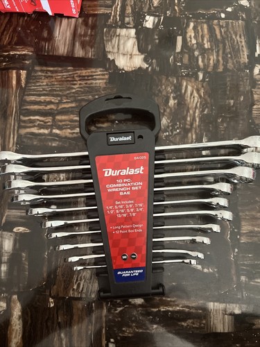 Duralast SAE Combination Wrench Set 10 Piece 64-025 1/4 Duralast SAE Combination Wrench Set 10 Piece 64-025 1/4