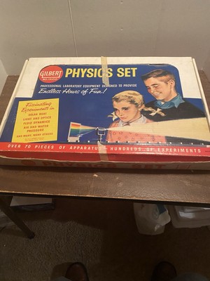 Vintage 1959 Gilbert Physics Set - Rare Model 15100 With Professional Equipment 