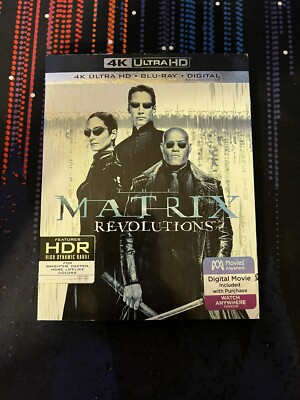 The Matrix Revolutions 4K UHD + Blu Ray W/ Rare OOP Slipcover