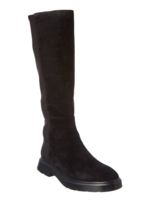 

STUART WEITZMAN Черные женские кожаные ботинки на блочном каблуке Mckenzee 7,5 B, Черный, S6711