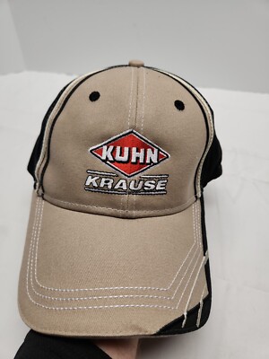 Kuhn Krause Equipment Hat With Embroidered Logo Patch Color Tan Black
