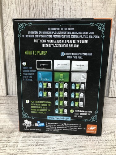 Trivia Game Deadlines 200 Characters Fox mind Birth Death Lifespan Julien Teilhe