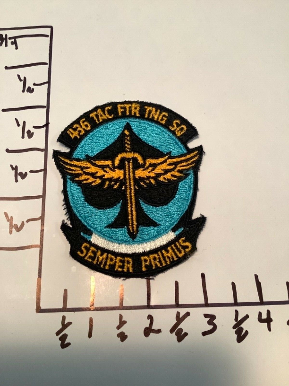 【AAKE】OLD SCHOOL PATCH NYLON PT VINTAGE LARGE U.S.A.F. 436 th TAC FIGHTER TRAINING SQD PATCH