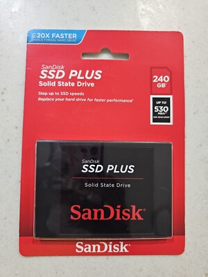240GB SanDisk SSD Plus Internal Solid State Drive Up To 530 MB/s SDSSDA-240G-G26