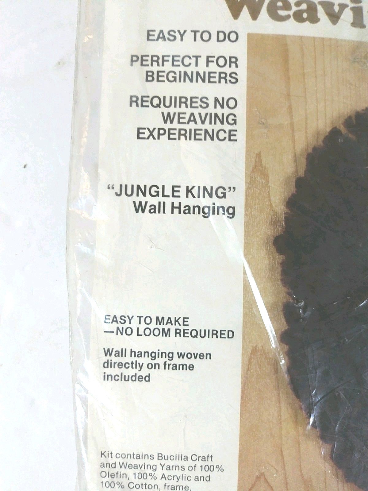 Bucilla Weaving Kit Jungle King Wall hanging No loom required 7925 Off Loom