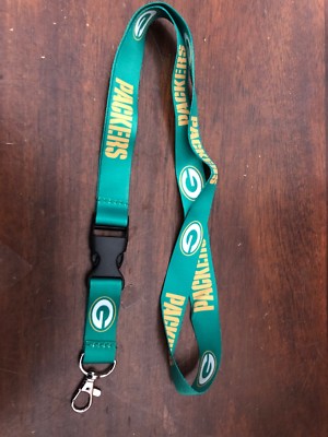 Green Bay Packers Football Lanyard New NFL Clip Detachable ID 