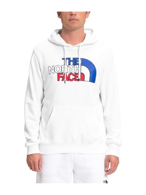 

NORTH FACE Mens Usa Box White Logo Graphic Draw String Hoodie, Белый, NF0A532EFN4