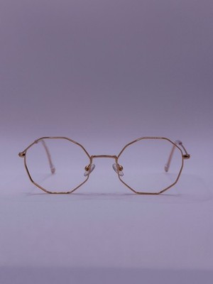 UNOF0076 51-20-145 Gold Achteckig Brille Gestell
