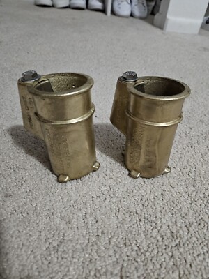 2 Pieces Pool Ladder and Handrail  Anchor Bronze 4'' Stainlees Steel Escutcheons 
