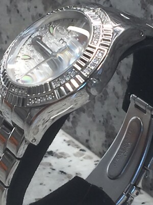 Marc Ecko Women's Watch Ladies Stainless Steel Bracelet Gray Dial New Battery