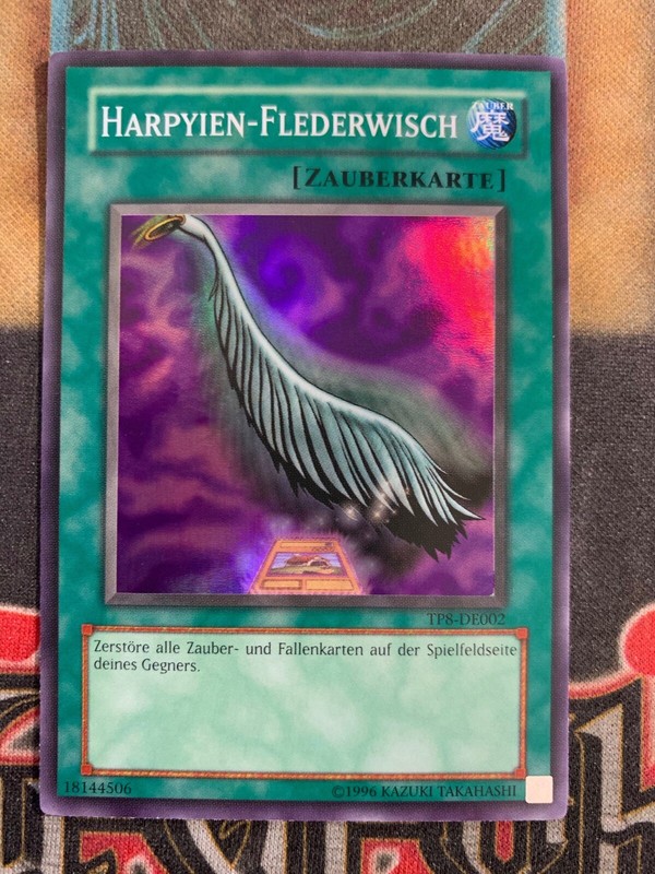 Yugioh Harpie’s Feather Duster TP8EN002 TP8DE002 Super Rare GERMAN NM