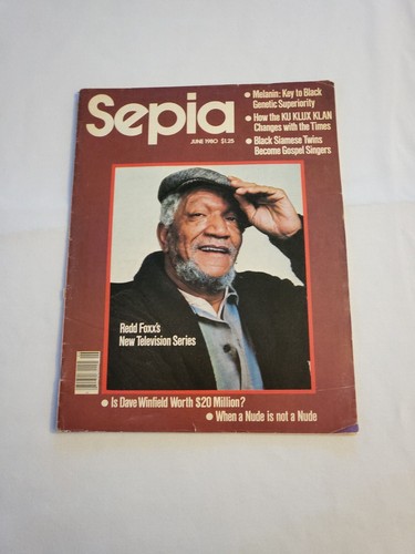 1980 June, Sepia Magazine, Redd Foxx, (BM165) | eBay
