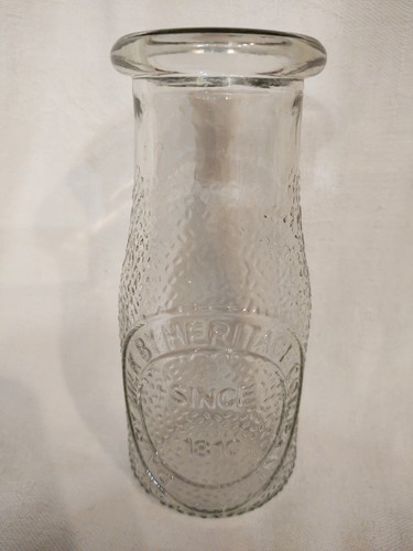 Vintage Dairy Milk Bottle Heritage Company Embossed Bottle half pint