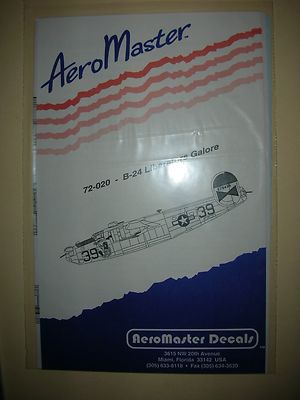 Aero Master Model Kit Decals 72-020 B-24 Liberators Galore S 4