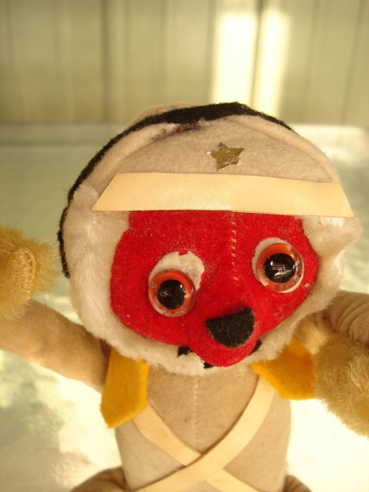 VINTAGE 1961 DAKIN MONKEY US TROOPER RED FACE JAPAN MOHAIR VIETNAM WAR ERA RARE