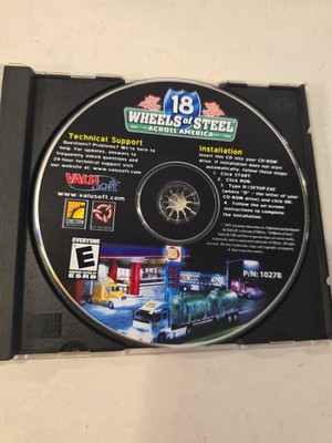 18 Wheels Of Steel Across America PC Cd Rom Game Kick The Asphalt Trucking Disc 