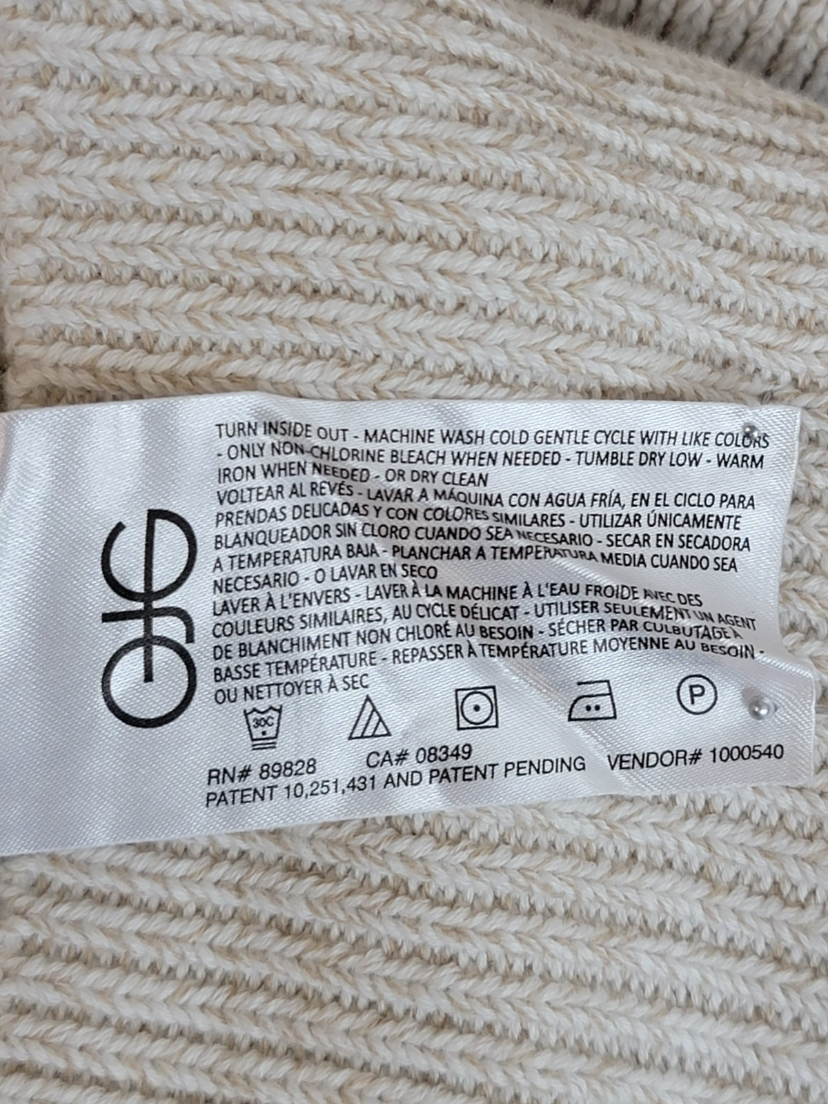 BASS OUTDOOR Funnel-Neck Zippered Sweater Women's S Oatmeal Heather Long Sleeve - Picture 15 of 16