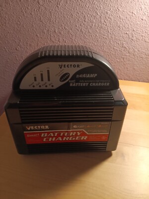 Vector Smart Auto 12 Volt Battery Charger 6 Amp 4 Amp 2 Amp