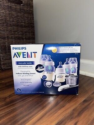 Philips Avent Anti-Colic Baby Bottle with AirFree Vent Beginner Gift Set Clear