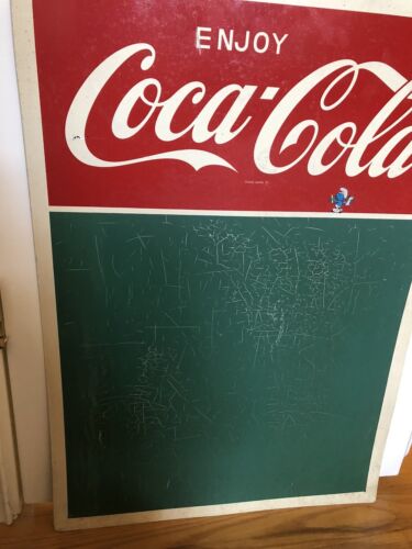 送料無料特集 | 激安の新品・型落ち・アウトレット Vintage eBay | Original Green Chalkboard Metal Cola Coca Enjoy アンティーク雑貨