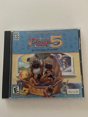 Dogz 5 - Vintage Virtual Pets PC Game (2002) Windows 98/2000/ME/XP CD Rom