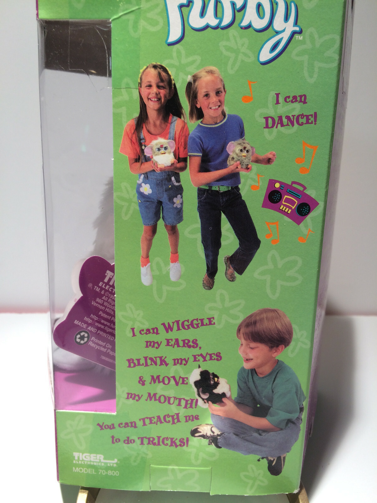 1998 Tiger Electronics Furby Dalmation White with Black Spots - Sealed in Box