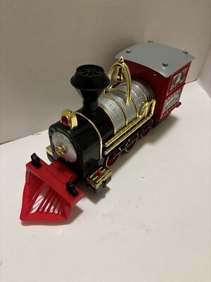 Blue Hat North Pole Junction Christmas Train Engine Only Tested Works