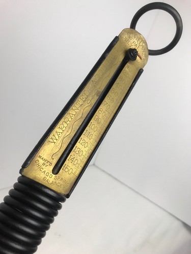 Gilfillyan’s 1890 Brass & Cast Iron Vertical Hanging spring Scale