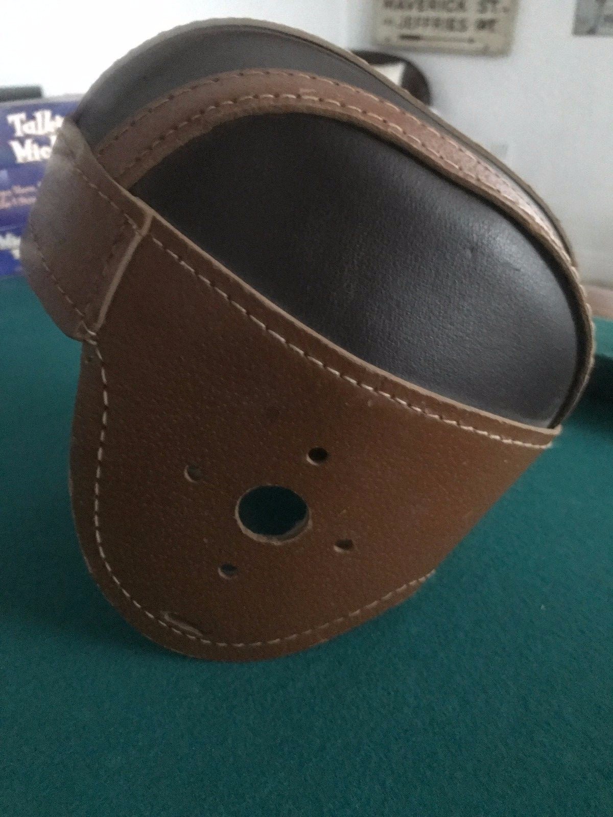 VINTAGE JOE PALOOKA LEATHER FOOTBALL HELMET