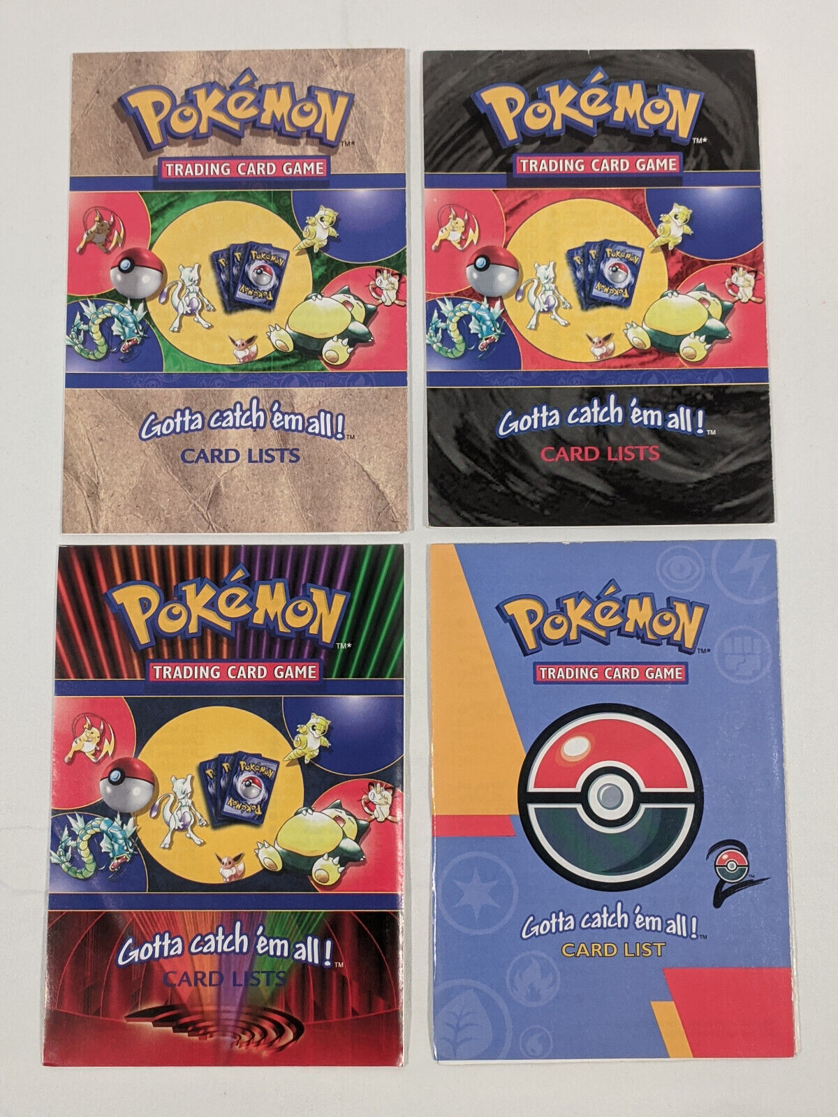 Pokemon Card List 4 Booklets Gotta catch 'em all! Vintage Pokemon Card List 4 Booklets Gotta catch 'em all! Vintage