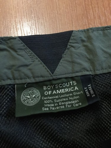 Boy Scouts Of America Centennial Uniform Shorts Adults Size XS Green 27x10