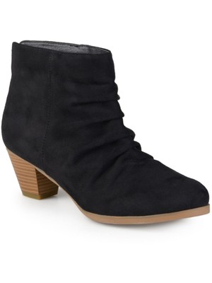 

JOURNEE SIGNATURE Женские черные ботильоны с напуском Jemma Almond Toe, Черный, 22092
