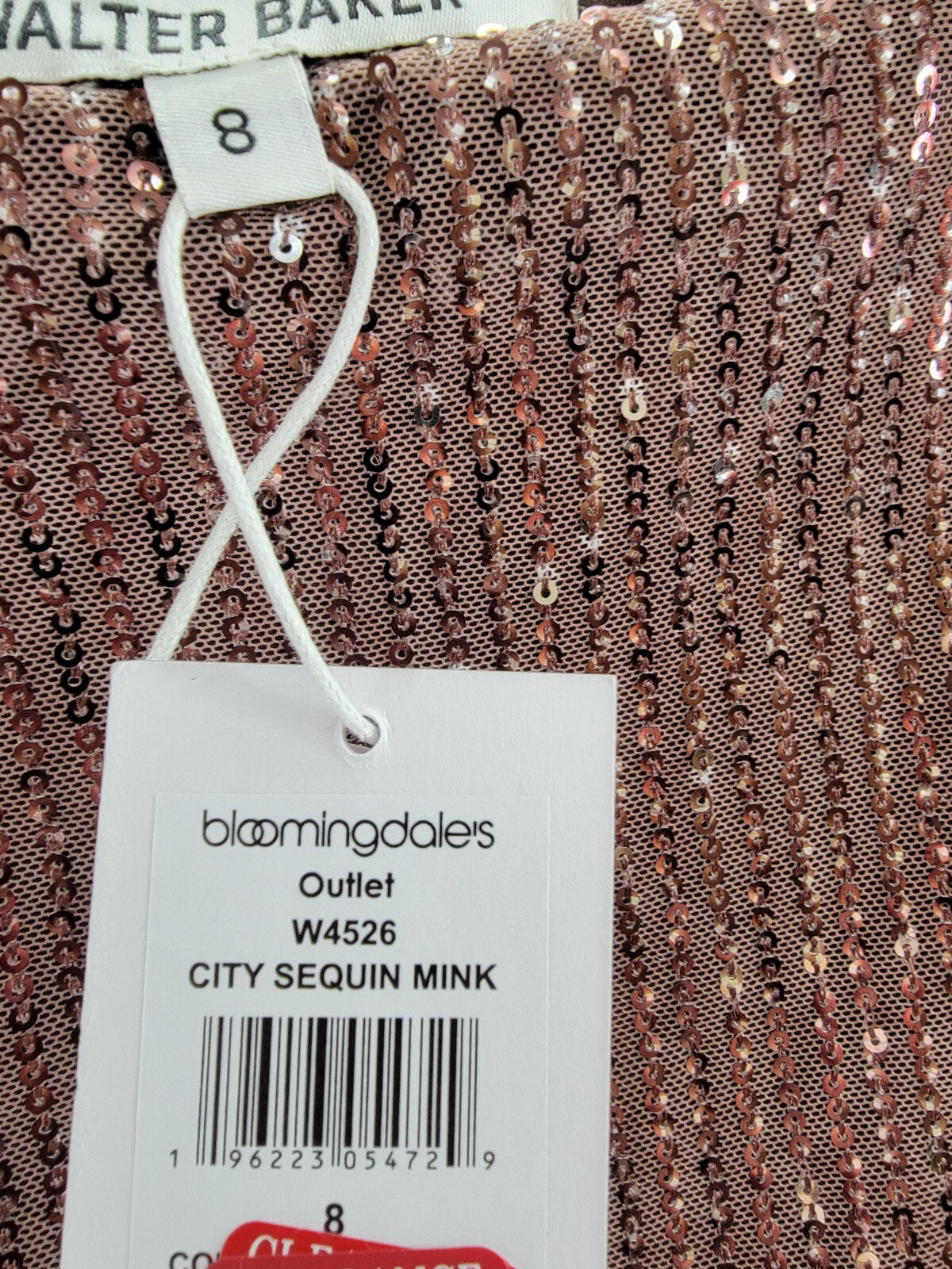 Walter Baker Crista Straight Sequin Midi Skirt Women's 8 City Sequin Side Zip - Picture 17 of 17