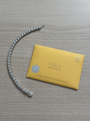 6 Ice Tennis Bracelet 5mm Moissanite S925 7  Length