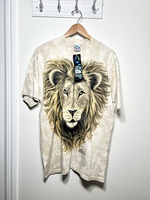 Vintage 90s 1994 Liquid Blue Lion Nature AOP