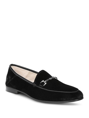 

Женские черные бархатные лоферы без шнуровки Loraine SAM EDELMAN, Черный, E8519F2