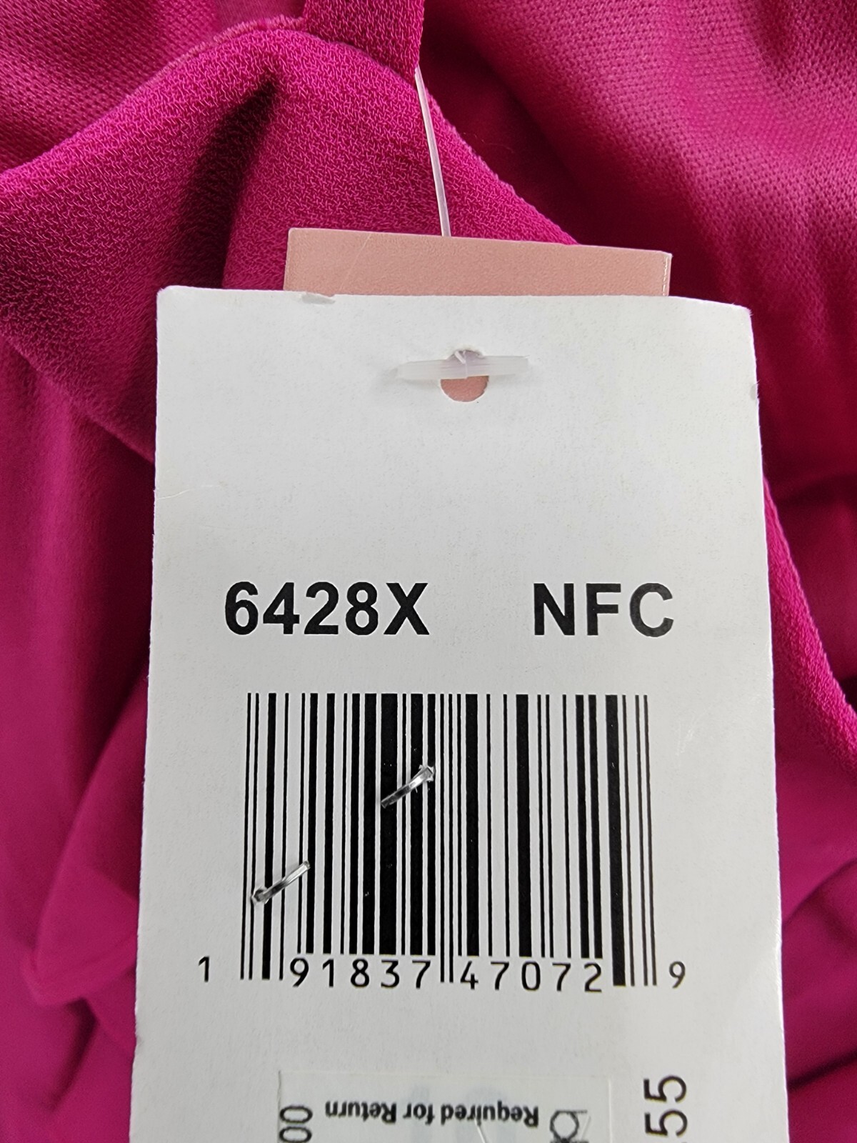 AQUA Corkscrew Ruffle Halter Mini Dress Women's 10 New Fuchsia Back Zip Closure - Picture 15 of 15