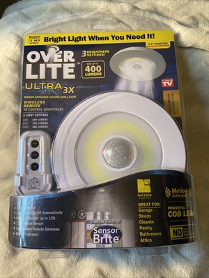 Over Lite Ultra - Overhead Motion Activated LED Light Remote Control Brightness 