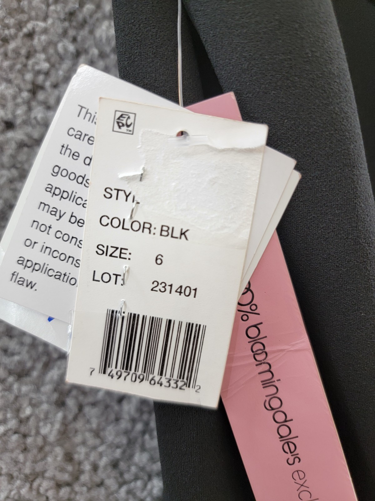 AQUA One-Shoulder Ruffled Gown Women's 6 Black Asymmetric Back Zip Closure - Picture 15 of 15