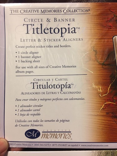 Creative Memories Titletopia Sticker Aligners - Circle & Banners, Oval & Swirls