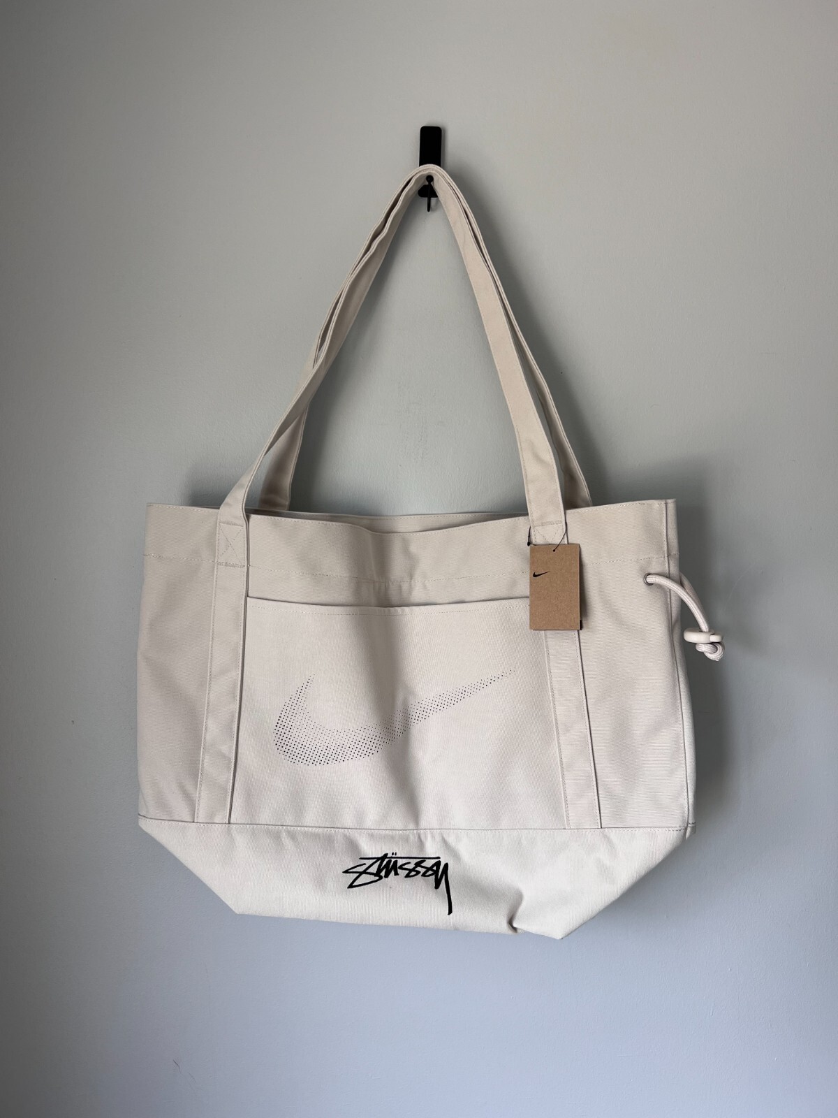 Stussy x Nike Beach Tote Bag - Bone White - NEW - FZ9994-072 Stussy x Nike Beach Tote Bag - Bone White - NEW - FZ9994-072