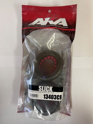 AKA 1:10 Stadium Truck Tires W/Red Inserts, Clay