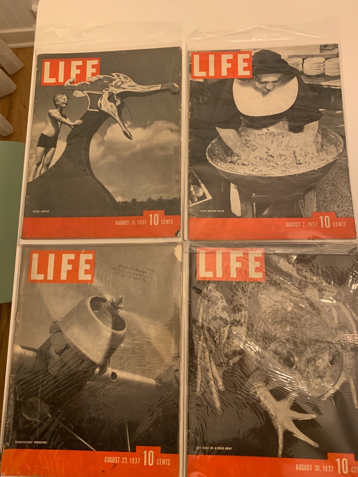 雑誌LIFE アンティーク　広告　1937 4 Vintage LIFE MAGAZINES August 1937 great photos stories