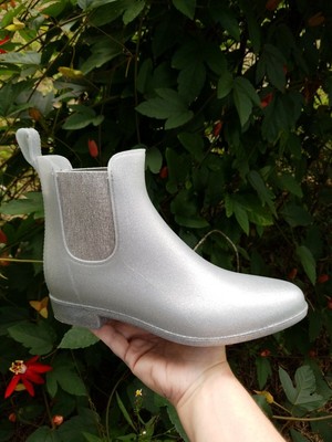j crew glitter chelsea rain boots