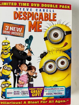 Despicable Me and 3 Mini Movies Combo DVD 2010 Minion Madness New Sealed