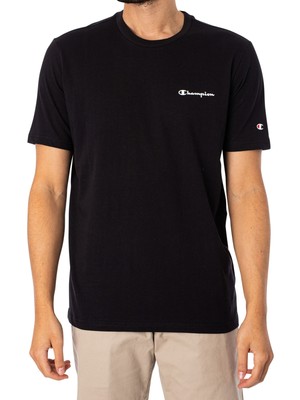 

Мужская футболка с логотипом Champion Comfort, черная, Черный, 218539-KK001