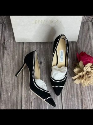 

JIMMY CHOO Женские черные кожаные туфли-лодочки Romy с острым носком на шпильках без шнуровки 39,5, Черный, J000136584