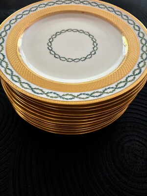 Exquisite Set of 12 Minton Dinner Plates for Tiffany & Co.   Circa 1900