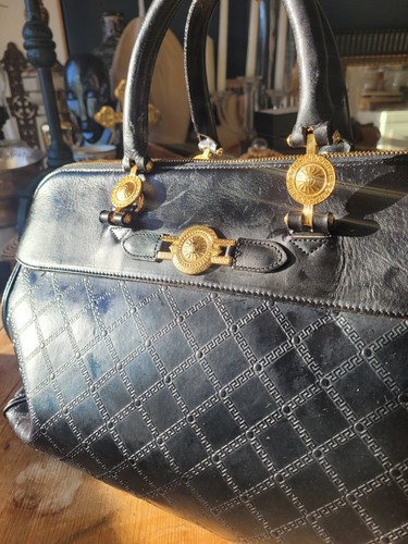 Gianni Versace Vintage 90's Mini Bowling Bag with beautiful